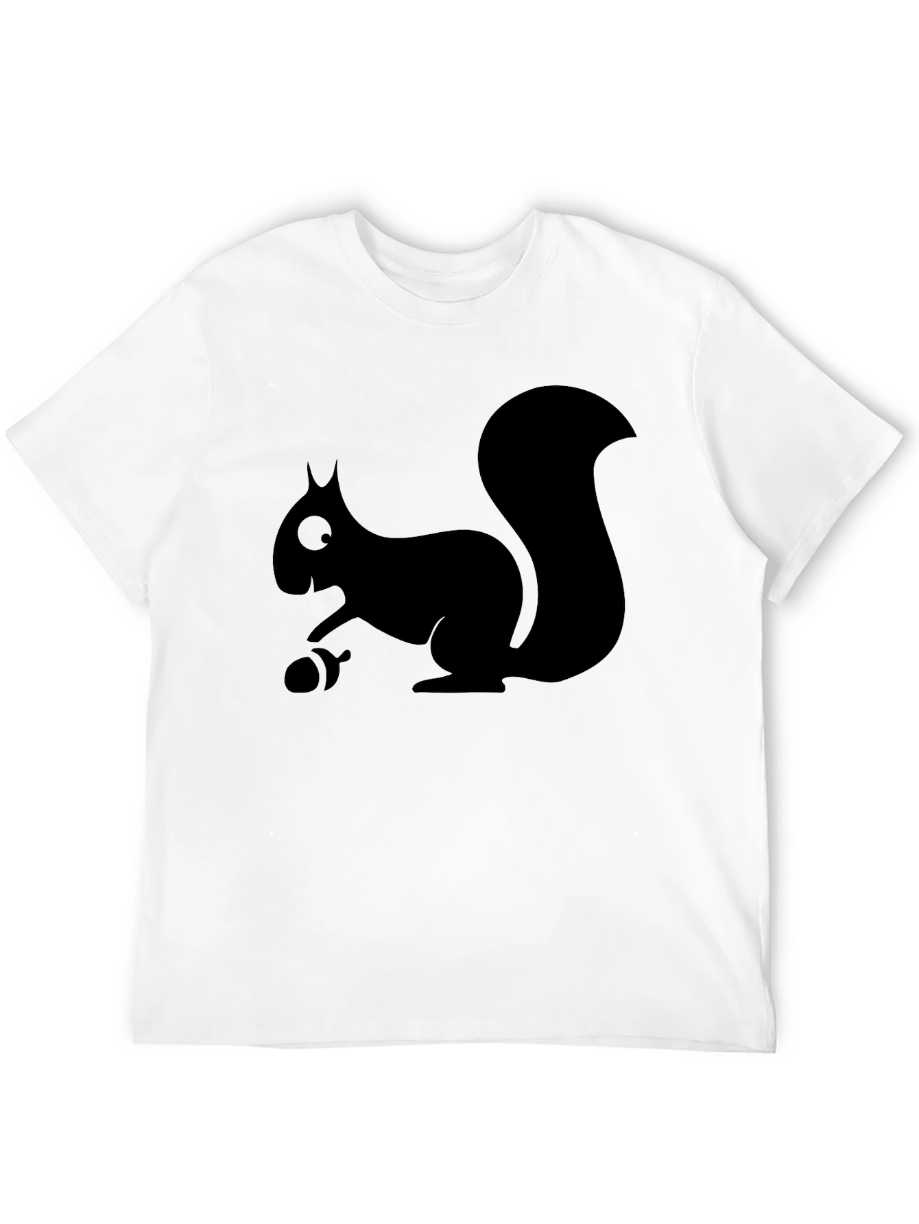 Black Squirrel Graphic Tee - Casual Cotton T-Shirt