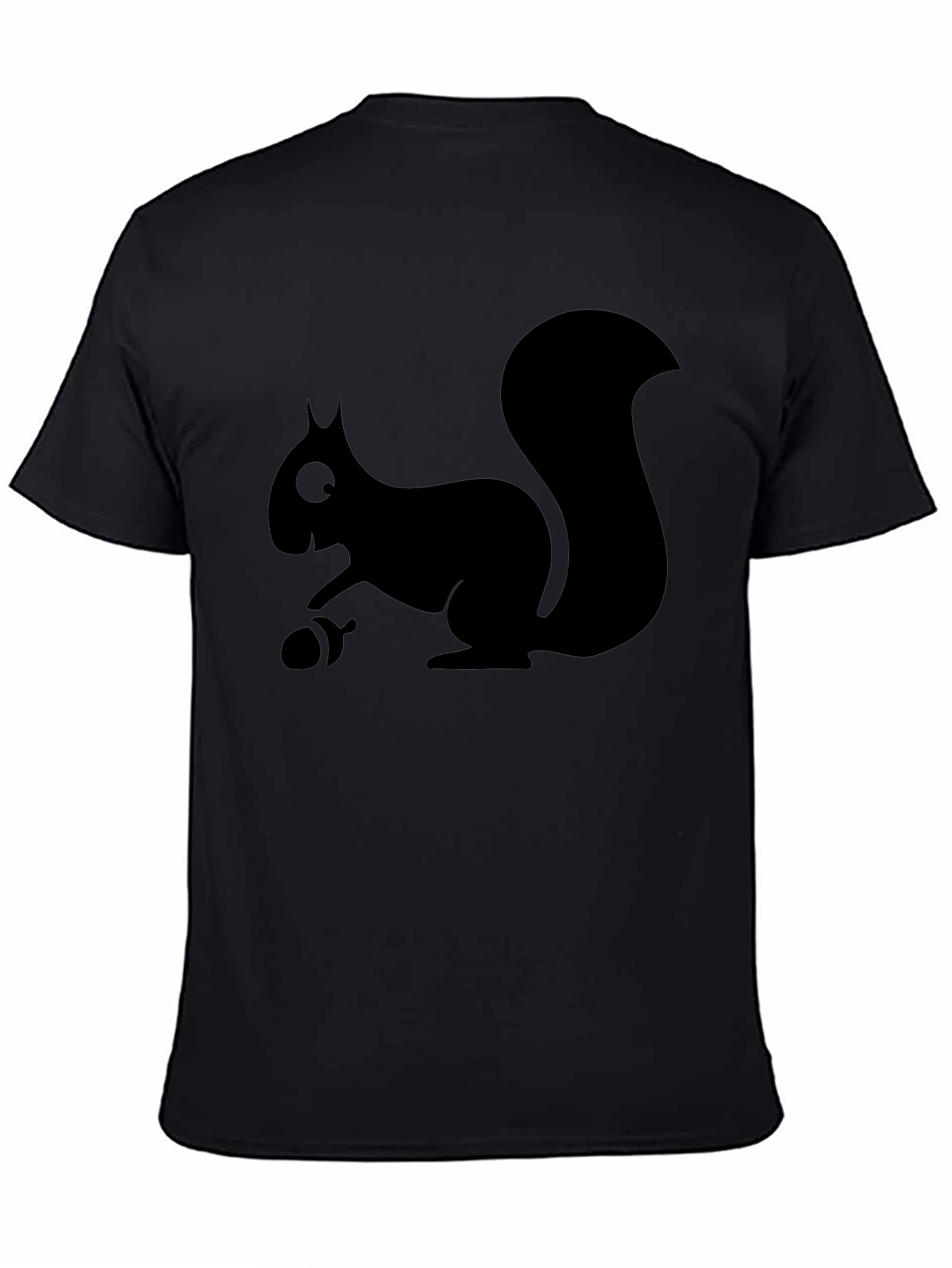 Black Squirrel Graphic Tee - Casual Cotton T-Shirt
