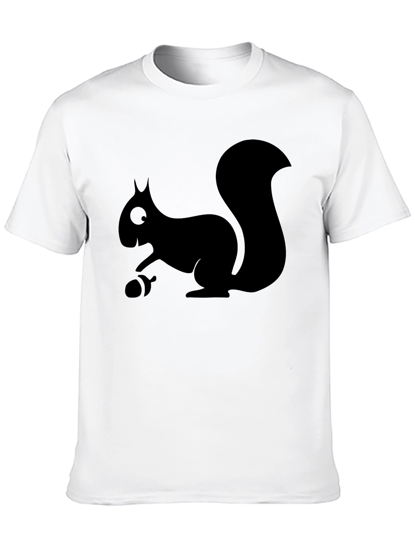 Black Squirrel Graphic Tee - Casual Cotton T-Shirt