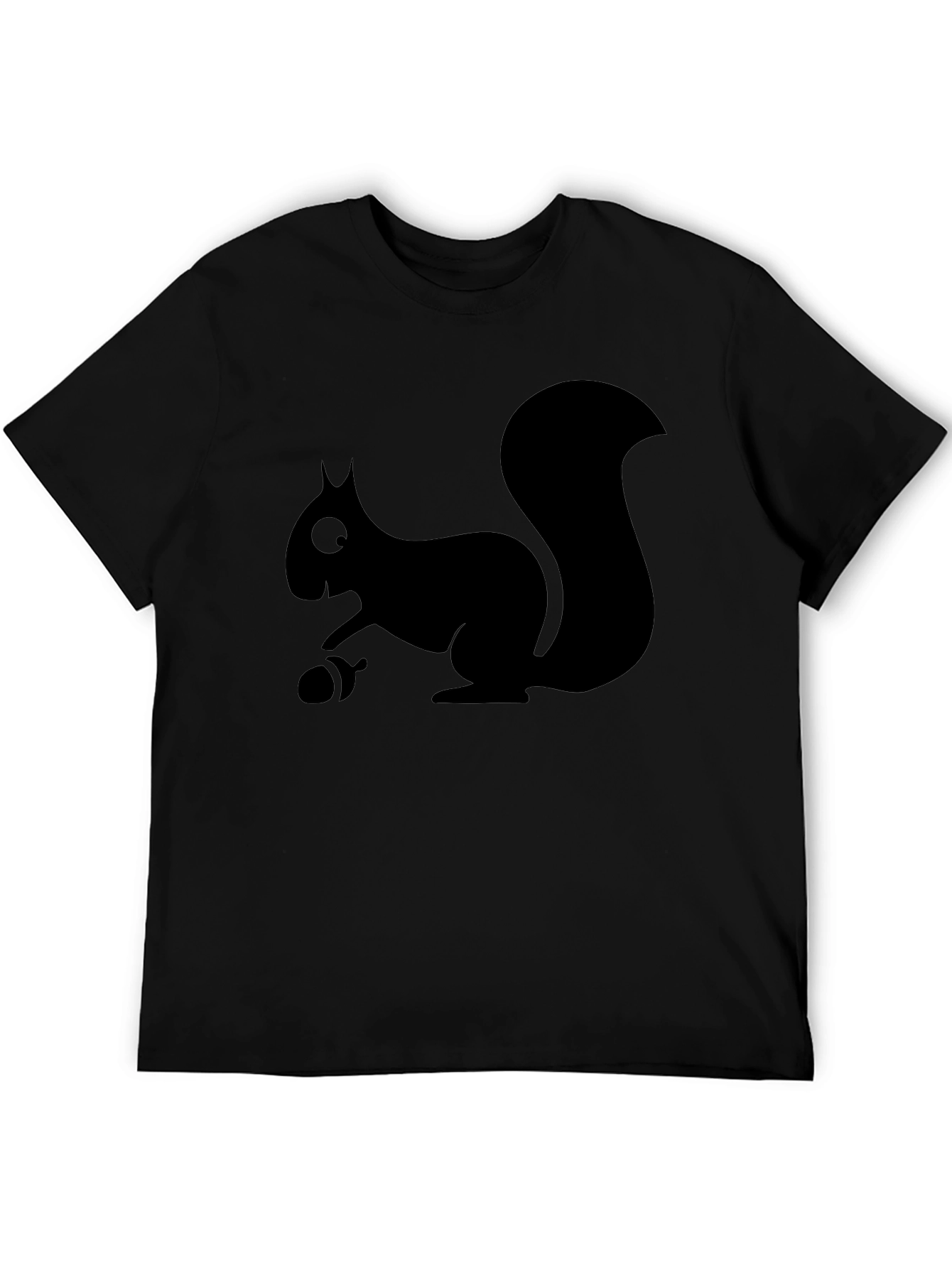 Black Squirrel Graphic Tee - Casual Cotton T-Shirt