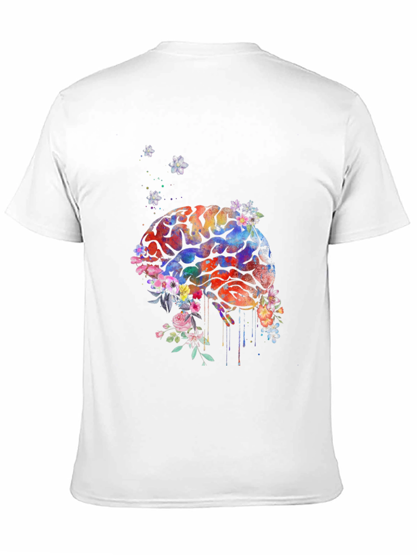 Brain Flowers T-Shirt - Artistic Graphic Tee