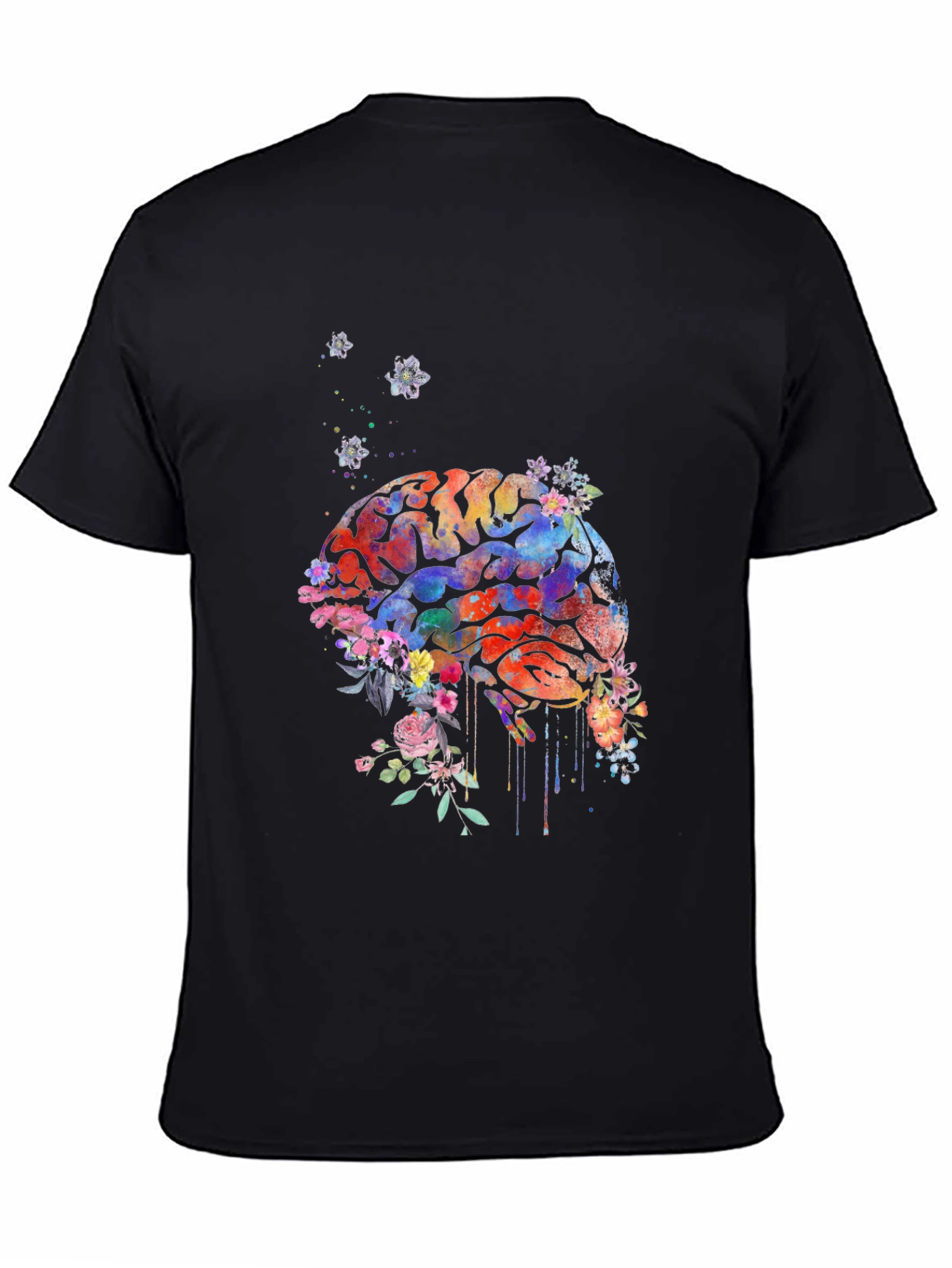 Brain Flowers T-Shirt - Artistic Graphic Tee