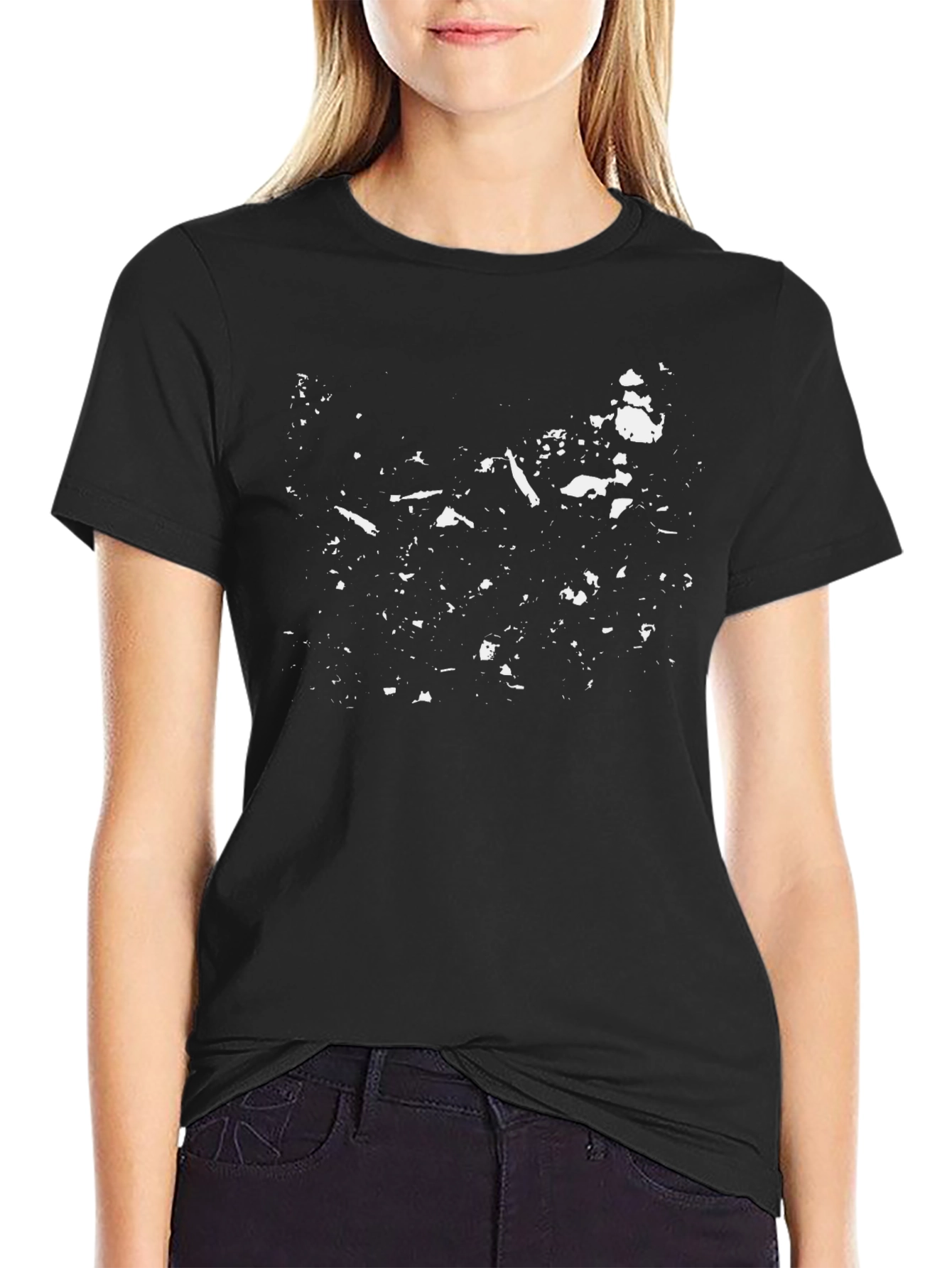 Abstract Print Black T-Shirt