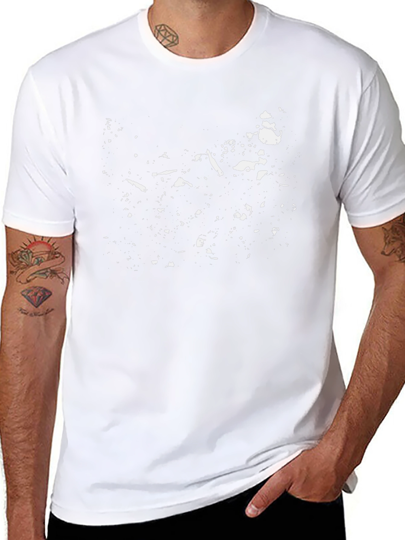 Abstract Print Black T-Shirt