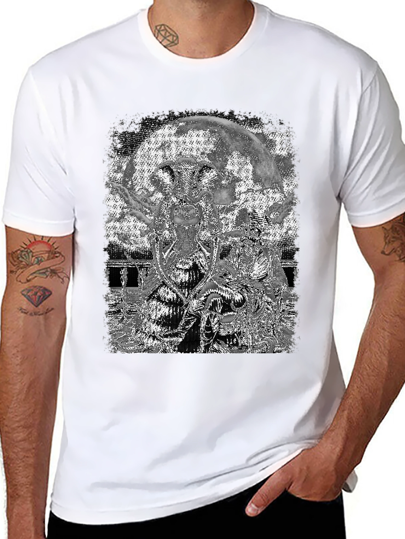 Lunar Creature T-Shirt - Graphic Print Tee