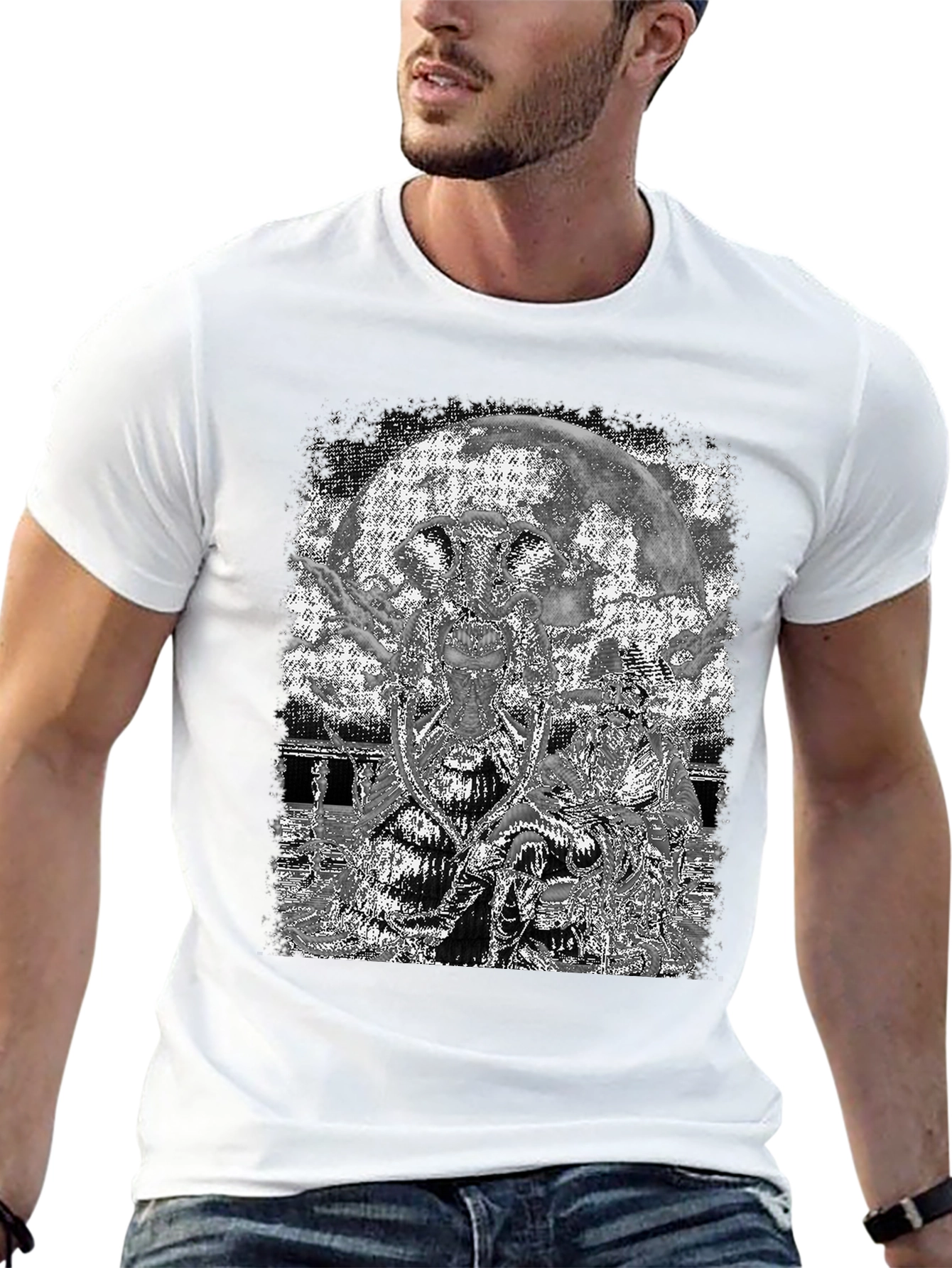 Lunar Creature T-Shirt - Graphic Print Tee