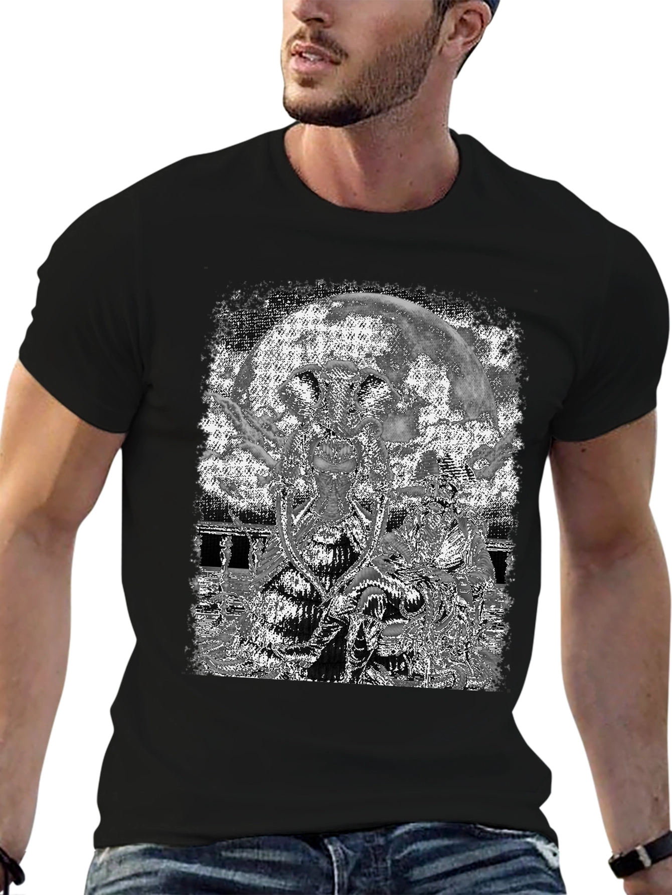Lunar Creature T-Shirt - Graphic Print Tee