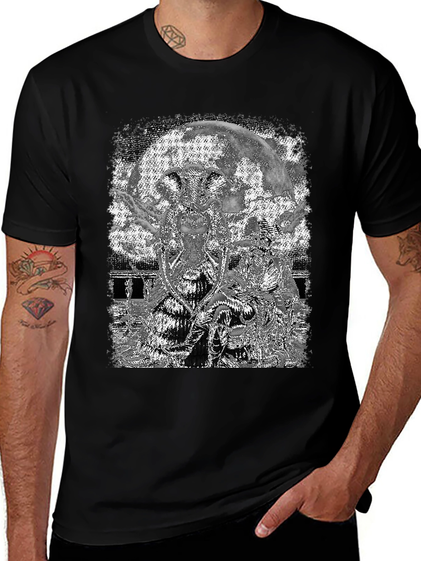 Lunar Creature T-Shirt - Graphic Print Tee