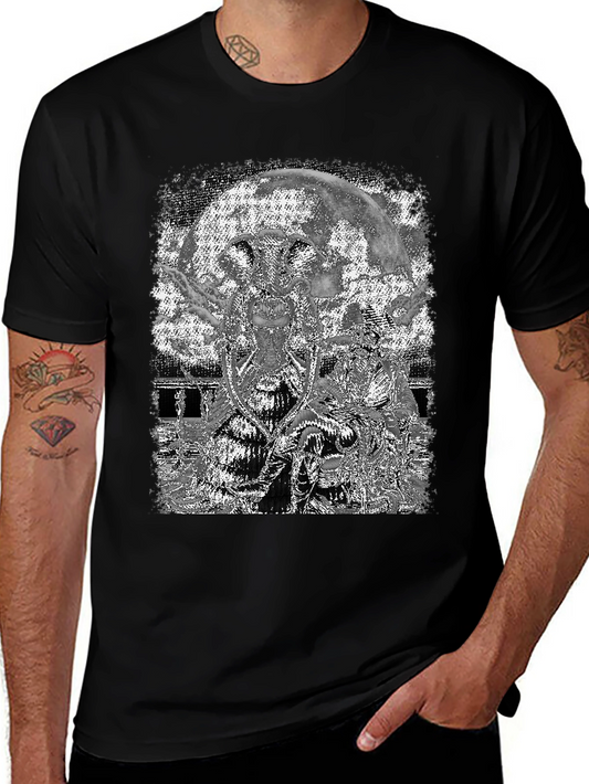 Lunar Creature T-Shirt - Graphic Print Tee