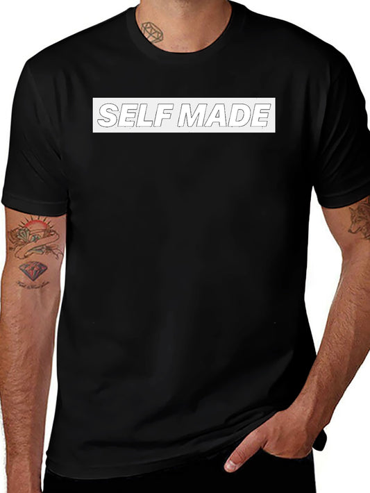 Self Made Black Graphic T-Shirt
