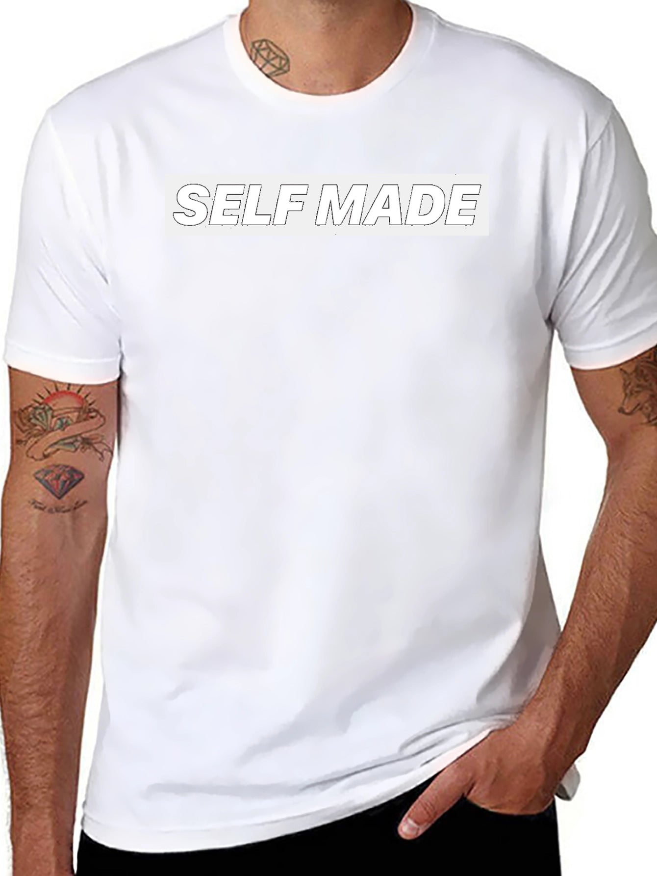 Self Made Black Graphic T-Shirt
