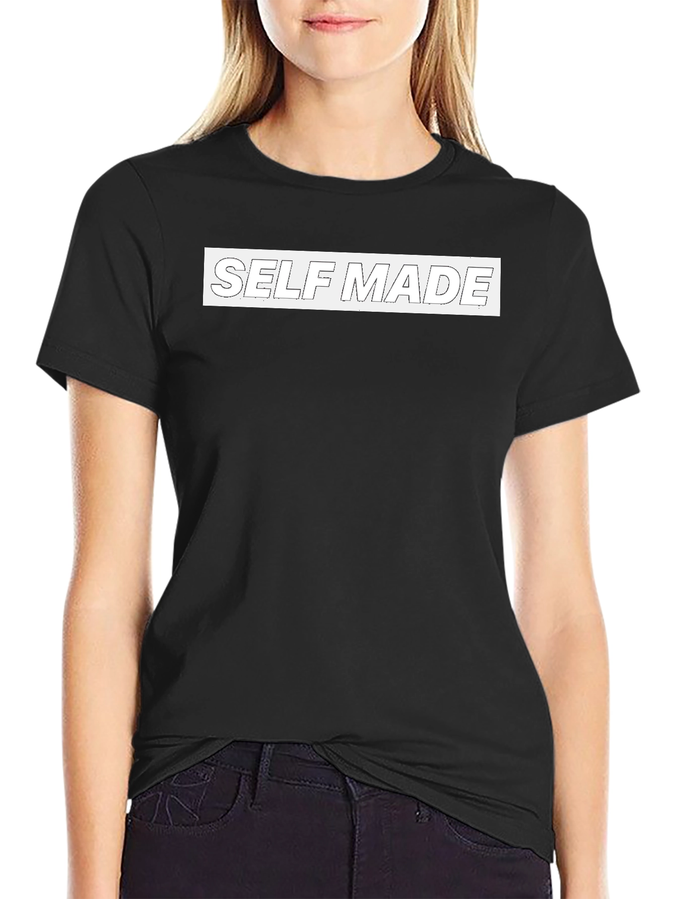 Self Made Black Graphic T-Shirt