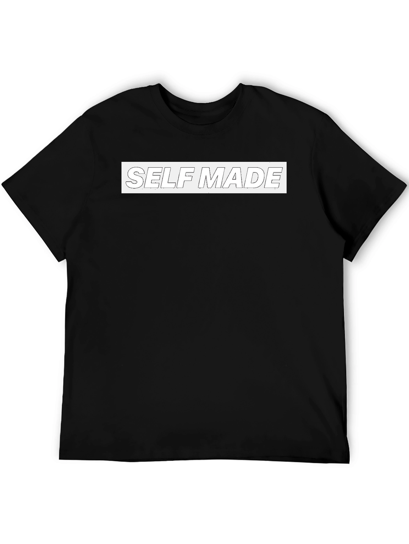 Self Made Black Graphic T-Shirt