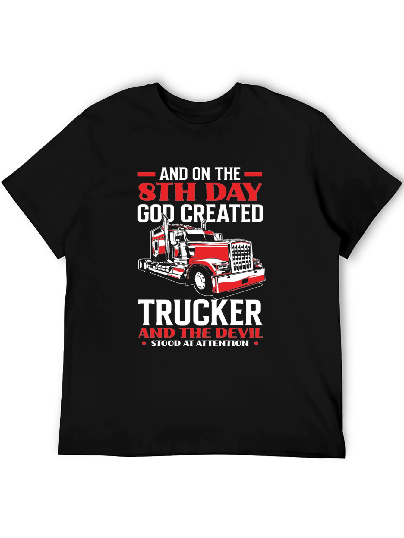 Trucker T-Shirt - 8th Day God Created Trucker