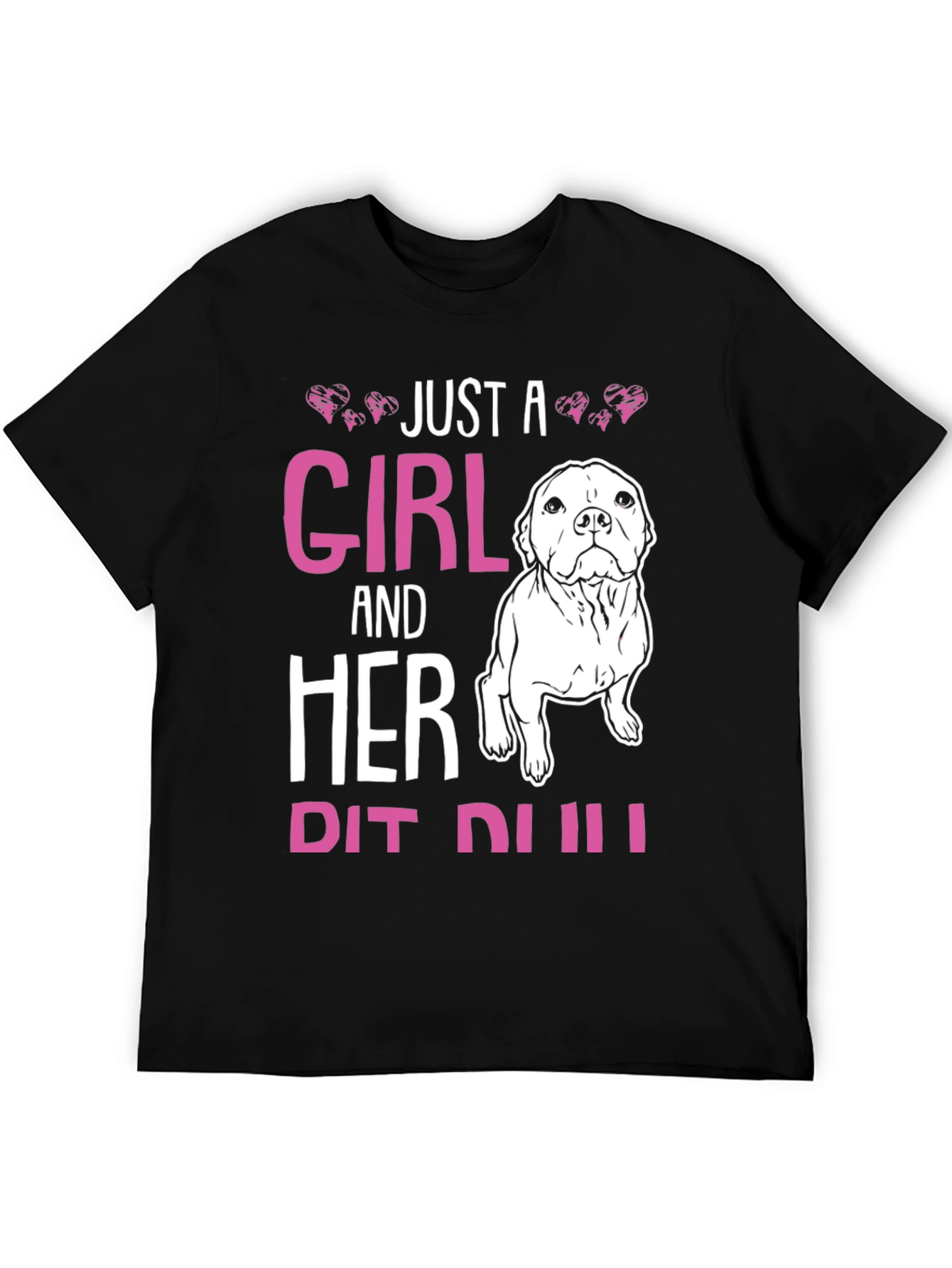 Girl and Her Pit Bull Dog T-Shirt