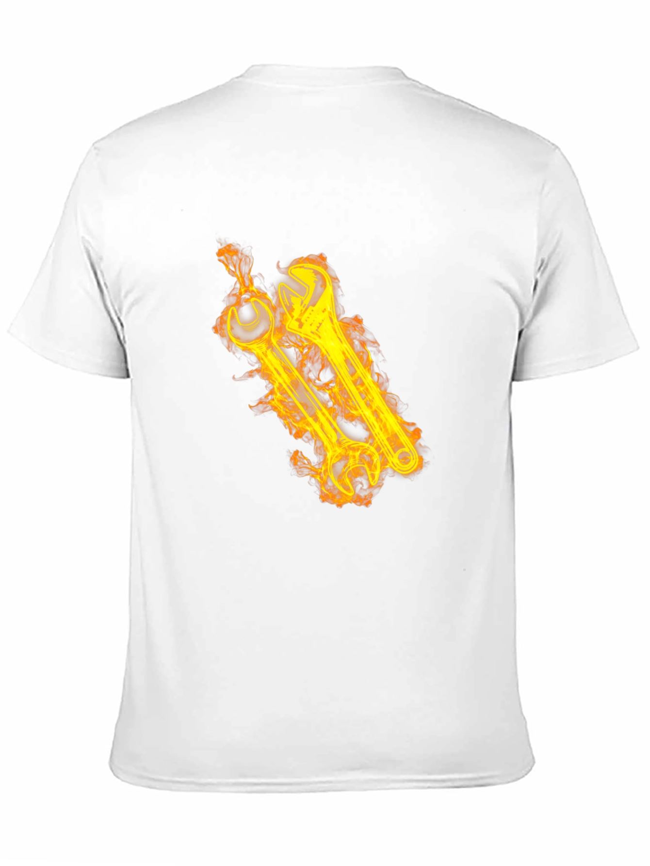 Fiery Wrench Graphic Tee - Black