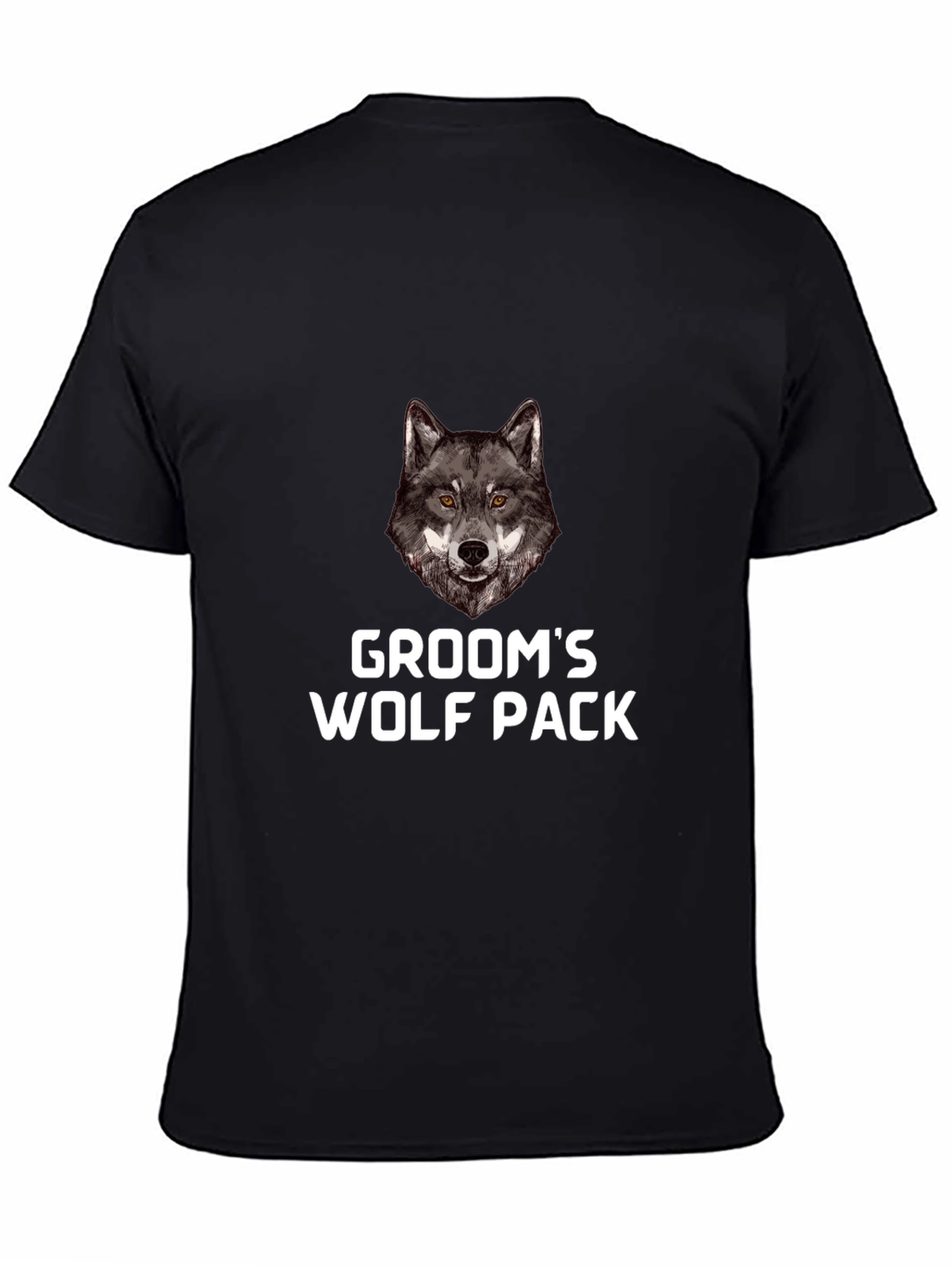 Grooms Wolf Pack Black T-Shirt