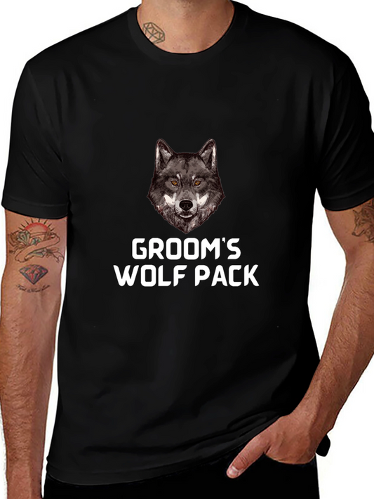 Grooms Wolf Pack Black T-Shirt