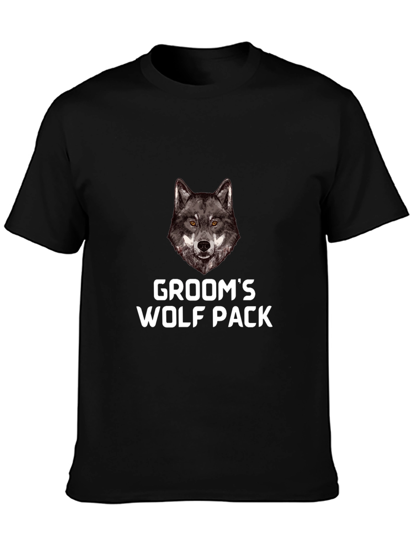 Grooms Wolf Pack Black T-Shirt