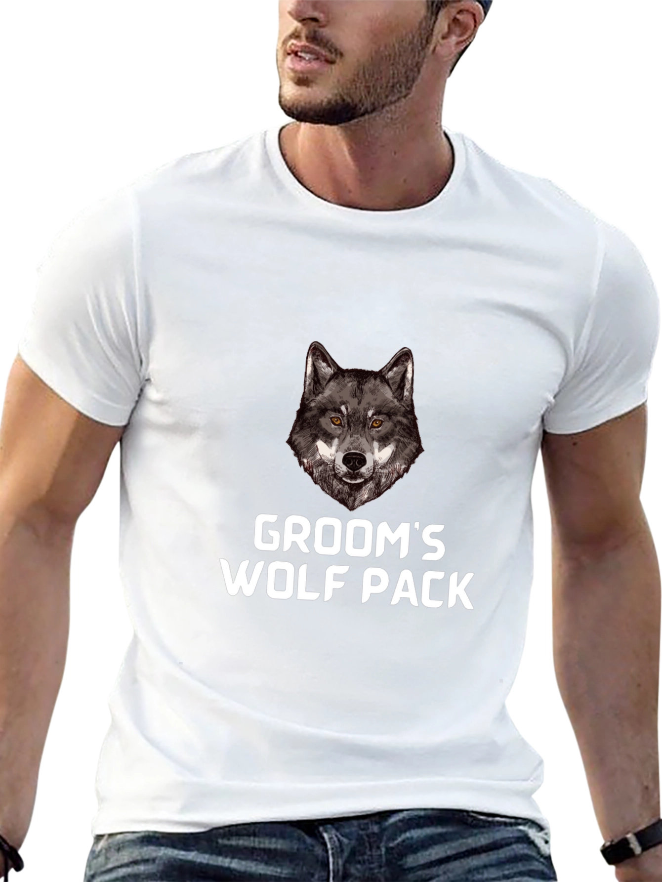 Grooms Wolf Pack Black T-Shirt