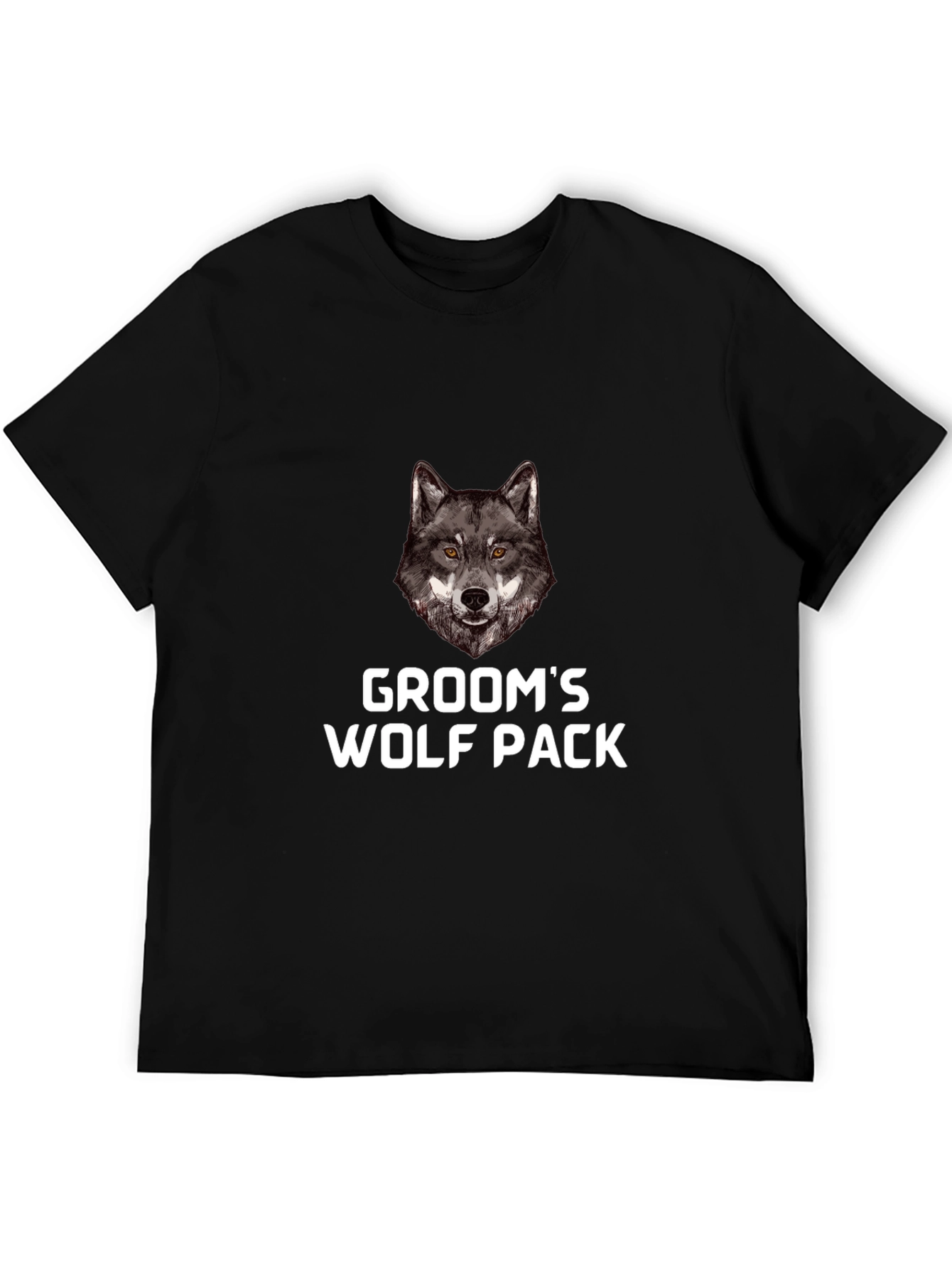 Grooms Wolf Pack Black T-Shirt