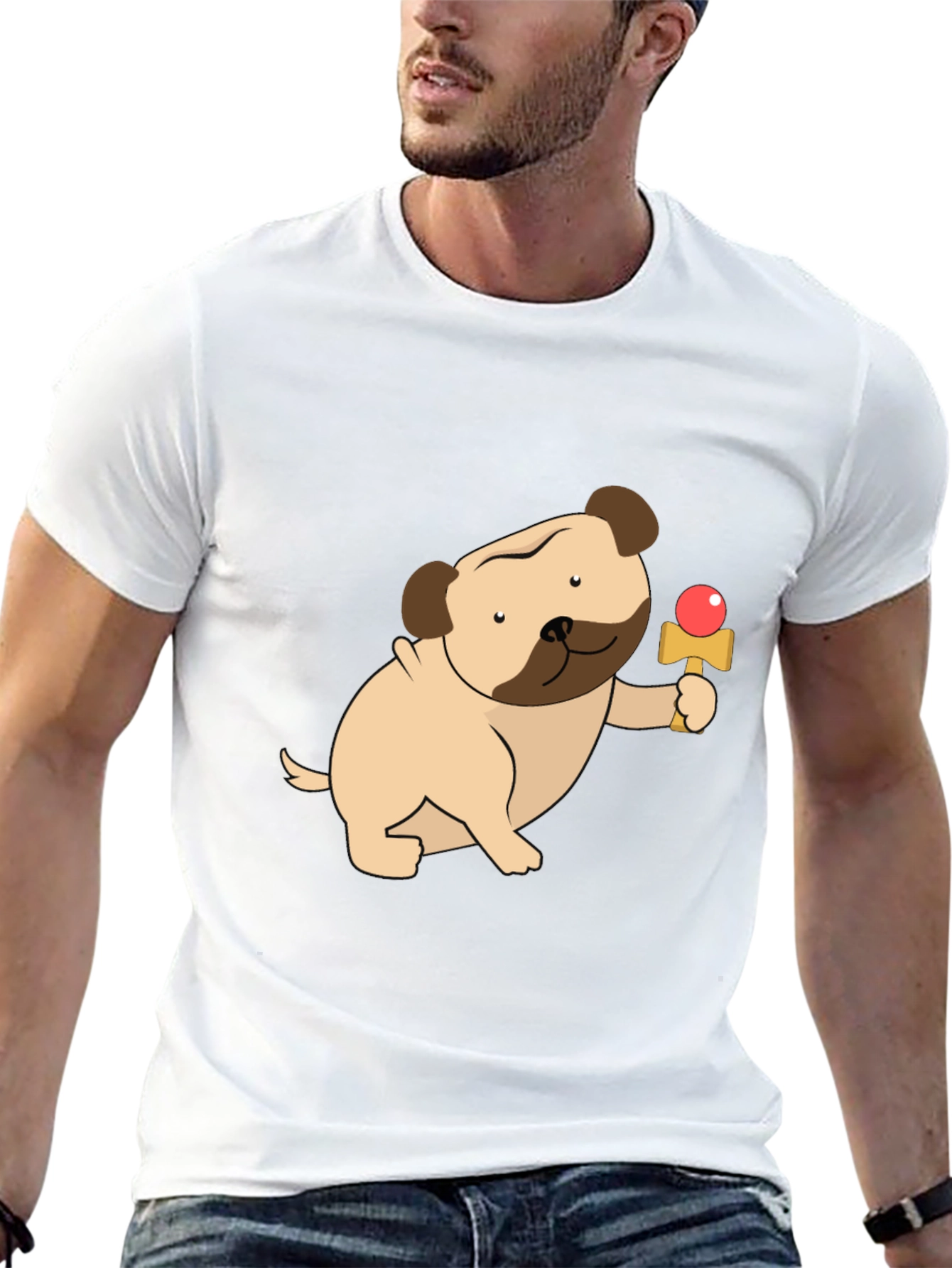 Dog Kendama Graphic Tee - Playful Comfort