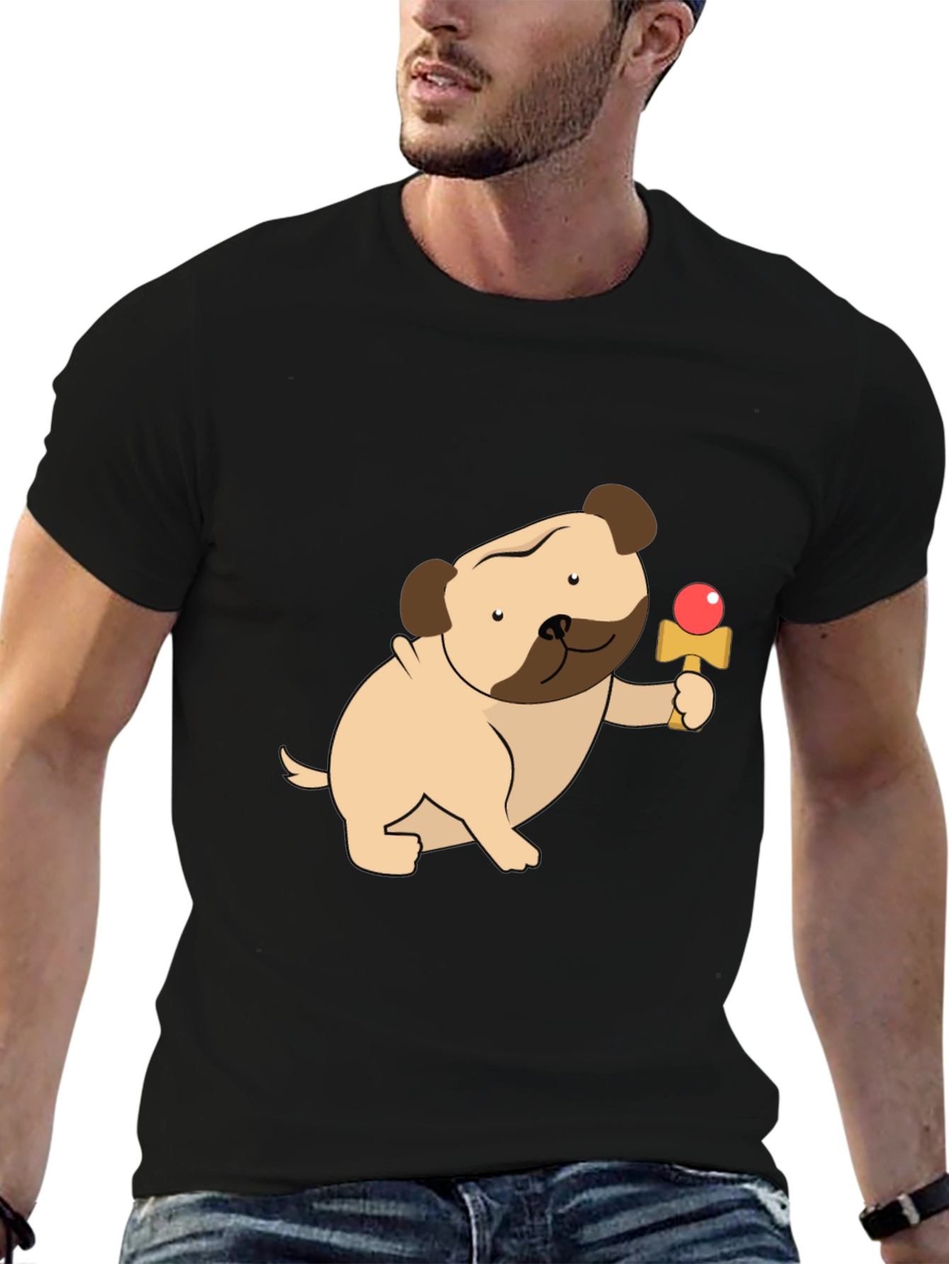 Dog Kendama Graphic Tee - Playful Comfort
