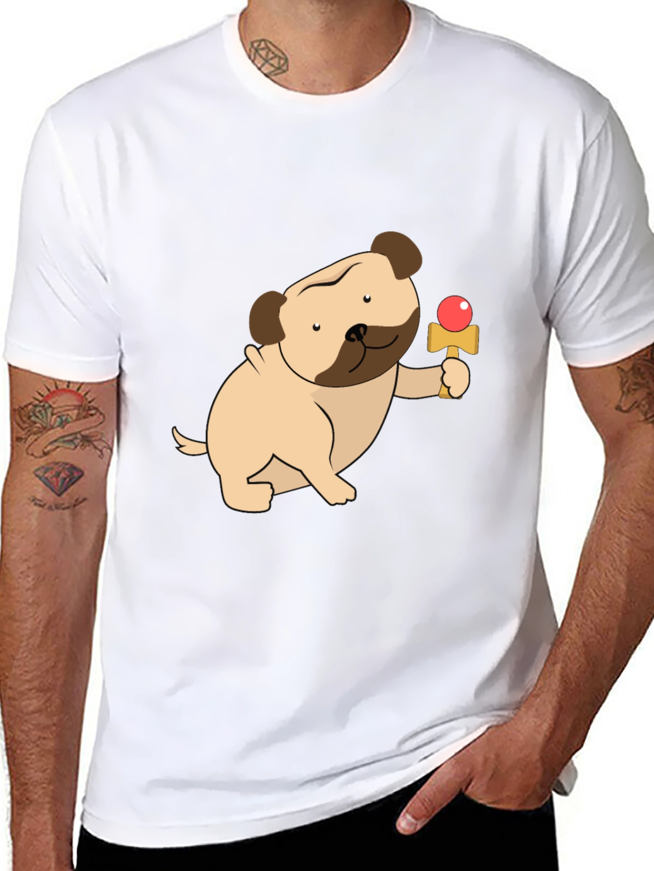 Dog Kendama Graphic Tee - Playful Comfort
