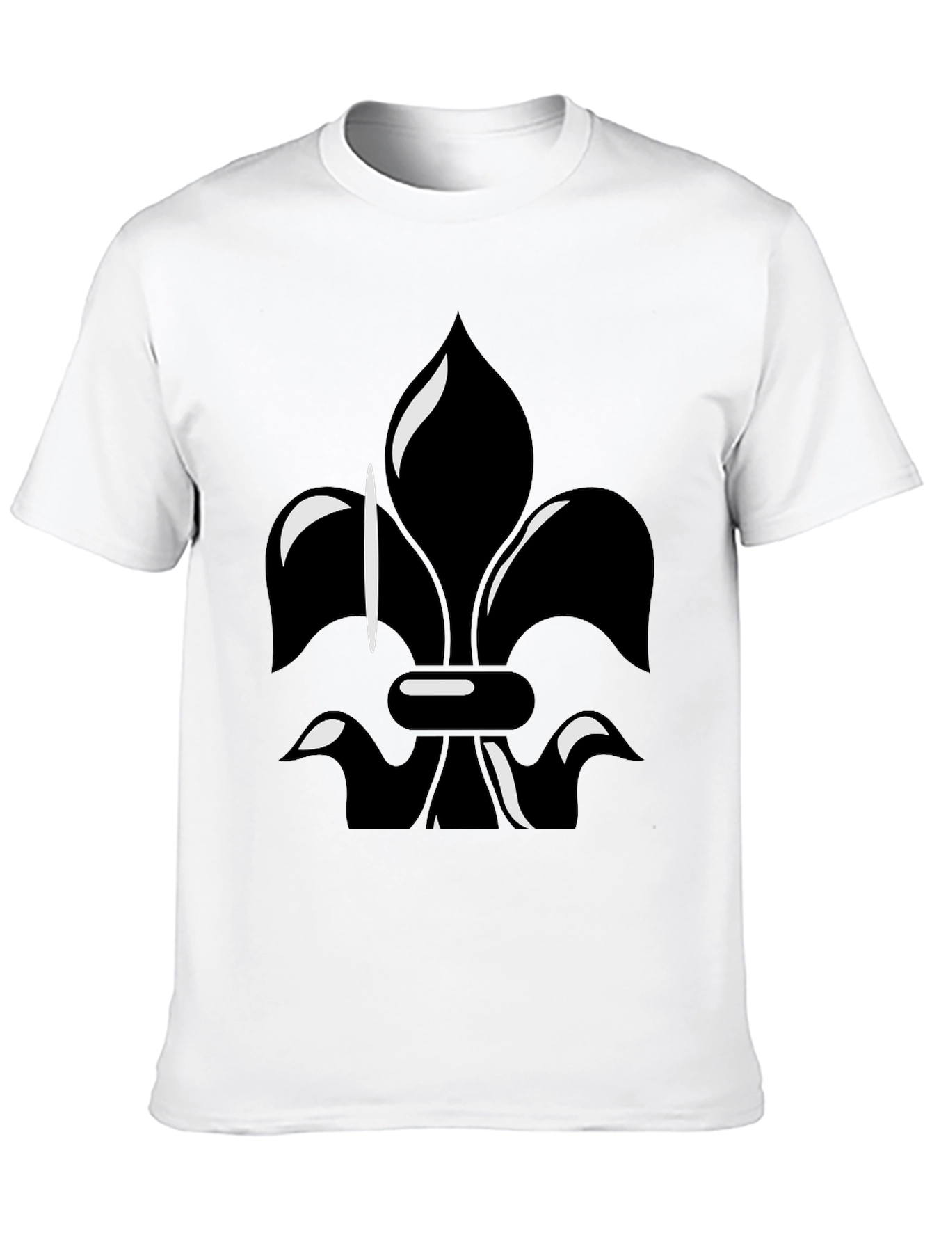 Fleur-de-lis Graphic Tee - Stylish Black Shirt
