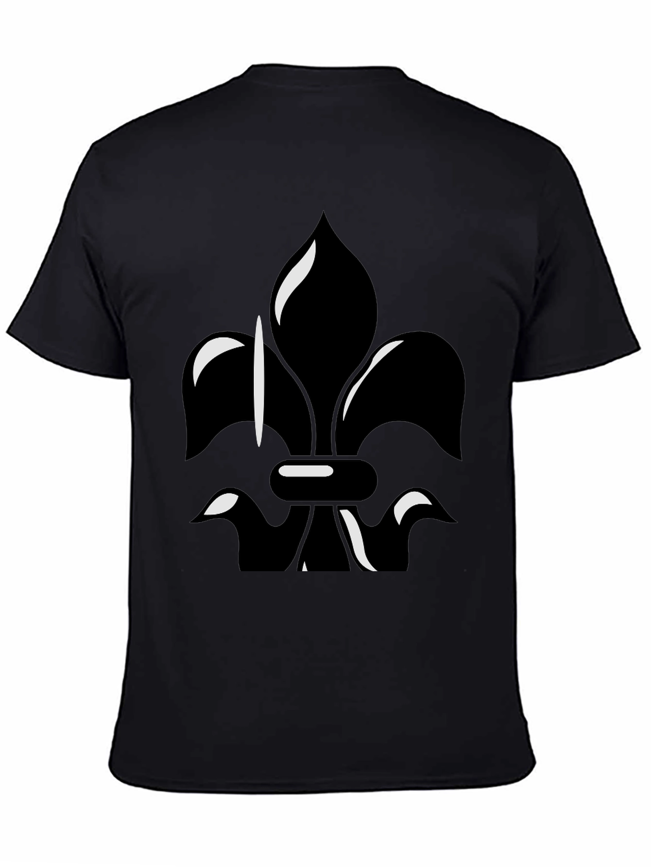 Fleur-de-lis Graphic Tee - Stylish Black Shirt