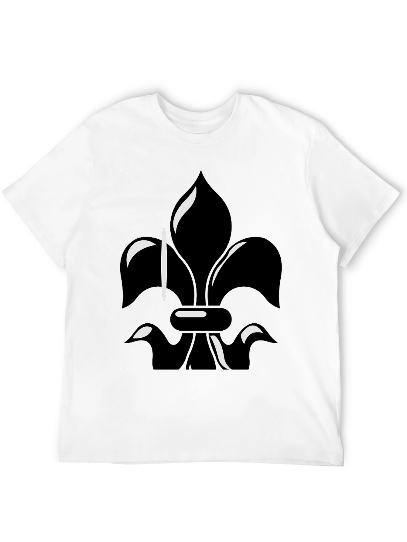 Fleur-de-lis Graphic Tee - Stylish Black Shirt