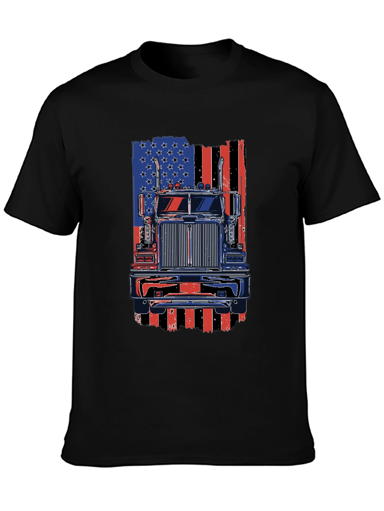 American Trucker Flag Graphic Tee