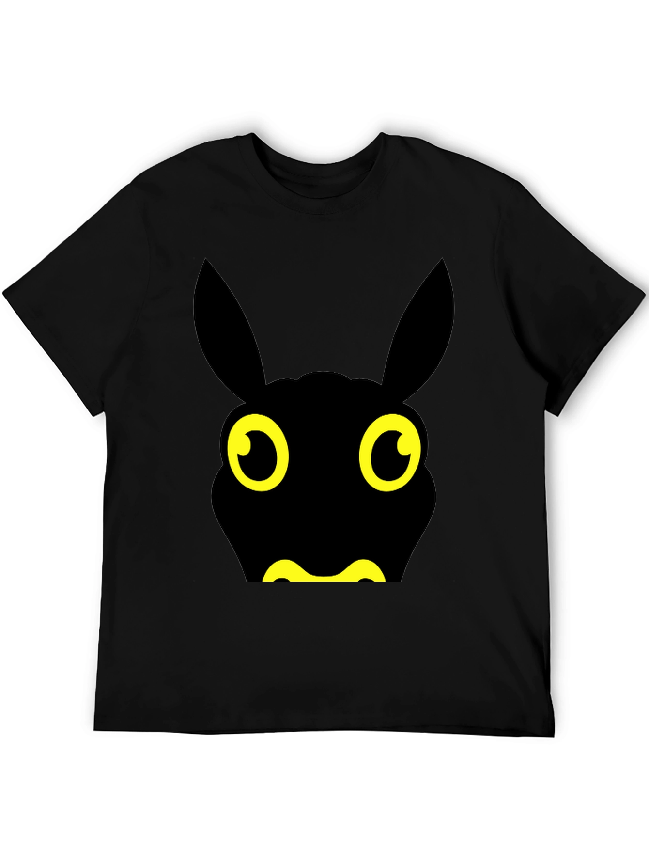 Fun Black Cartoon Animal Graphic Tee