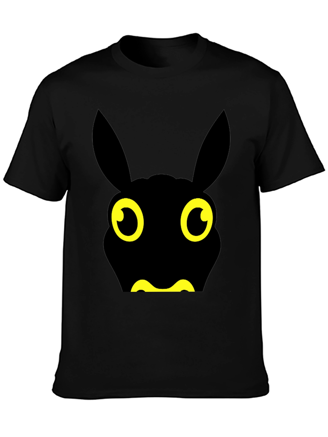Fun Black Cartoon Animal Graphic Tee