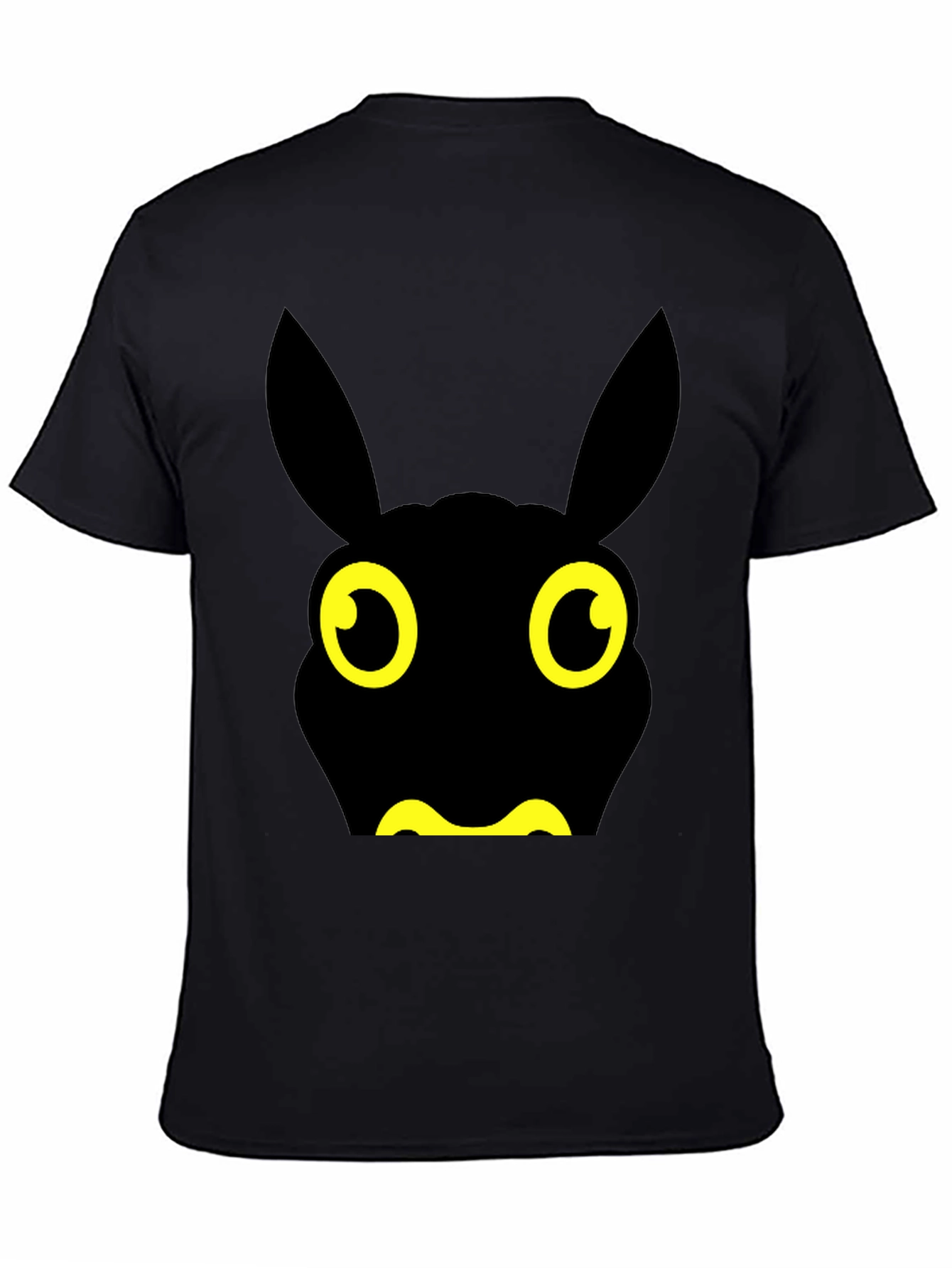 Fun Black Cartoon Animal Graphic Tee