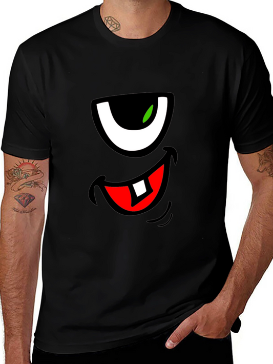 Funny Monster Face Graphic T-Shirt