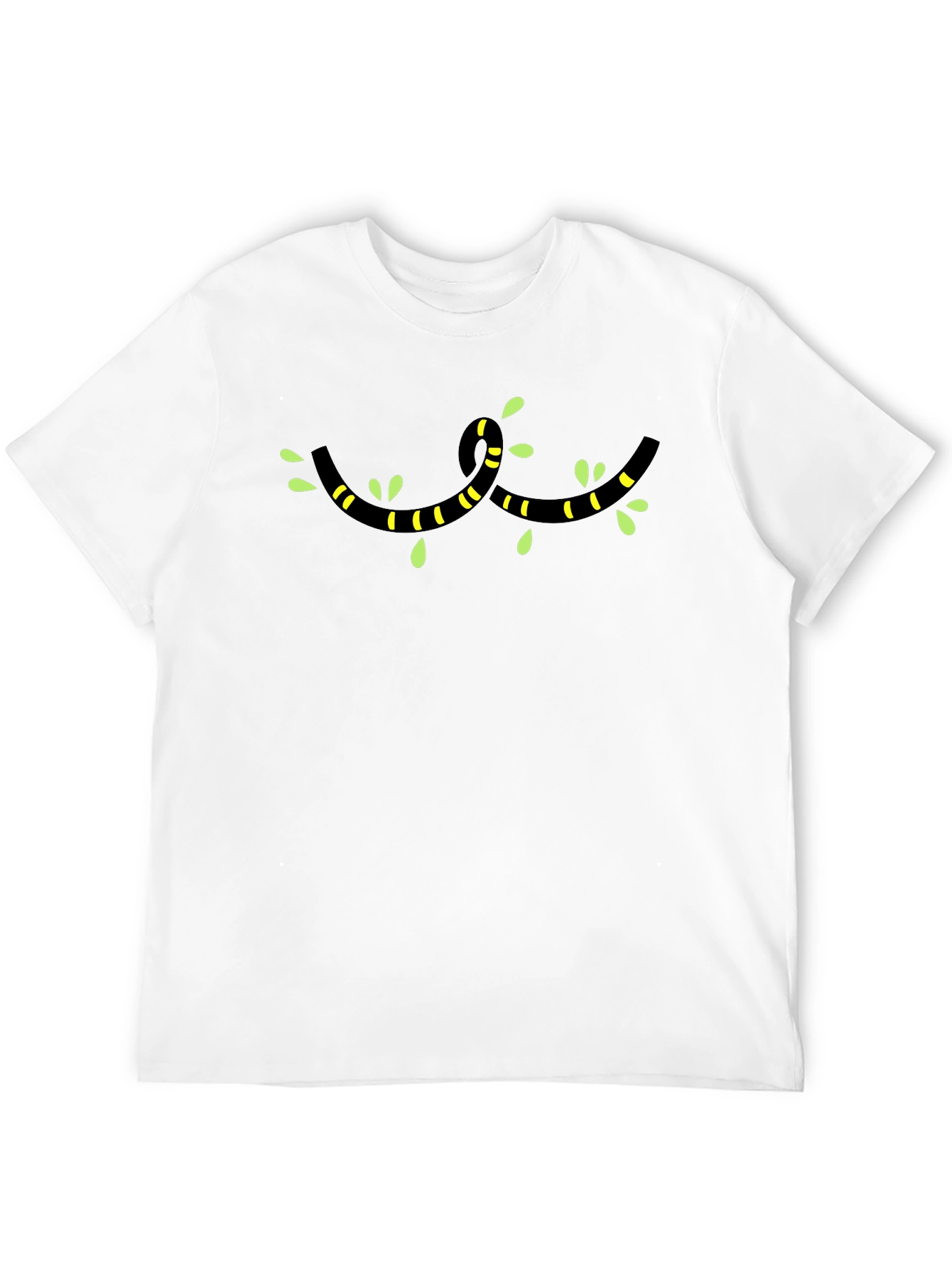 Striped Worm Vine T-Shirt - Unique Graphic Tee
