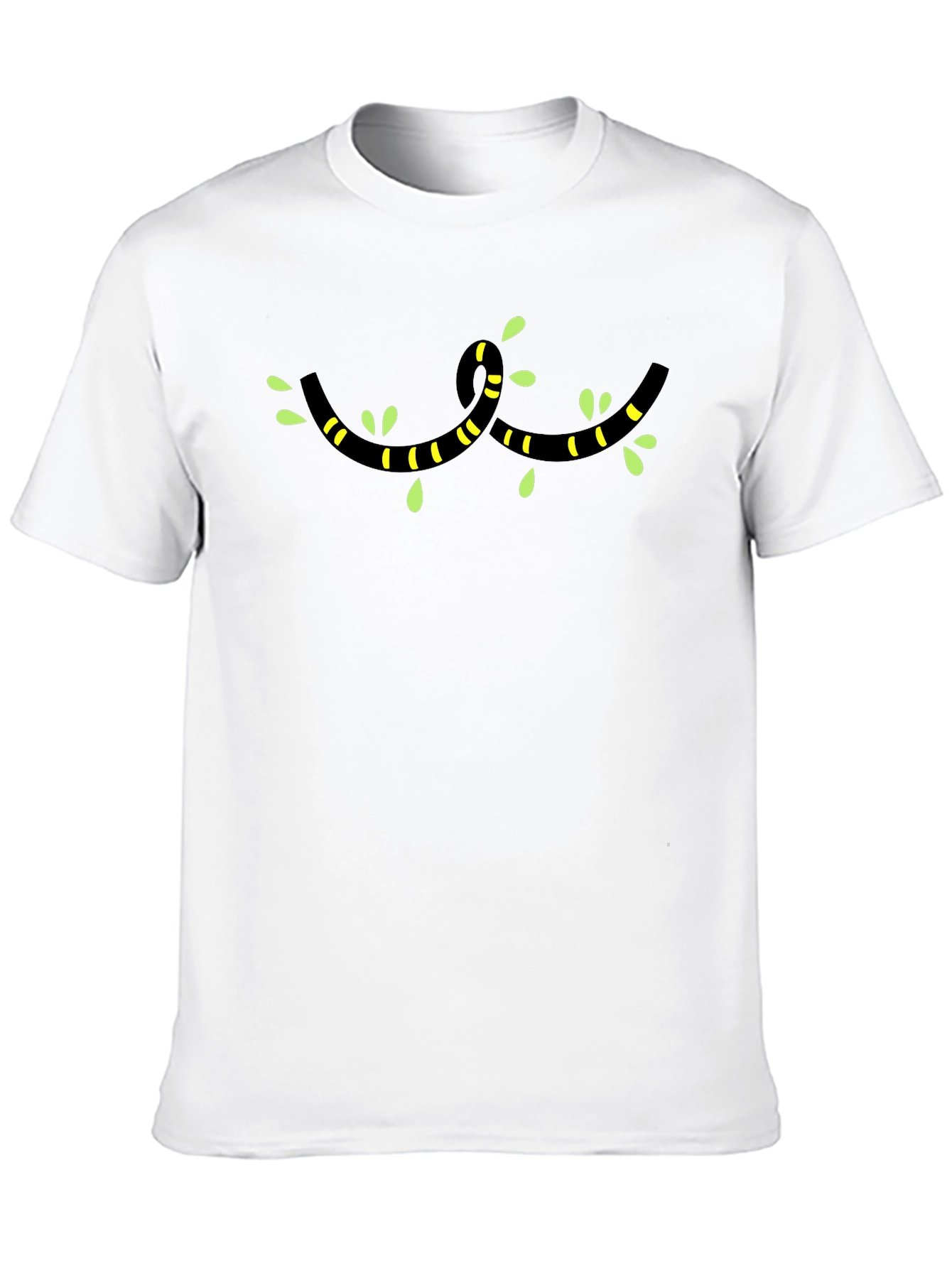 Striped Worm Vine T-Shirt - Unique Graphic Tee
