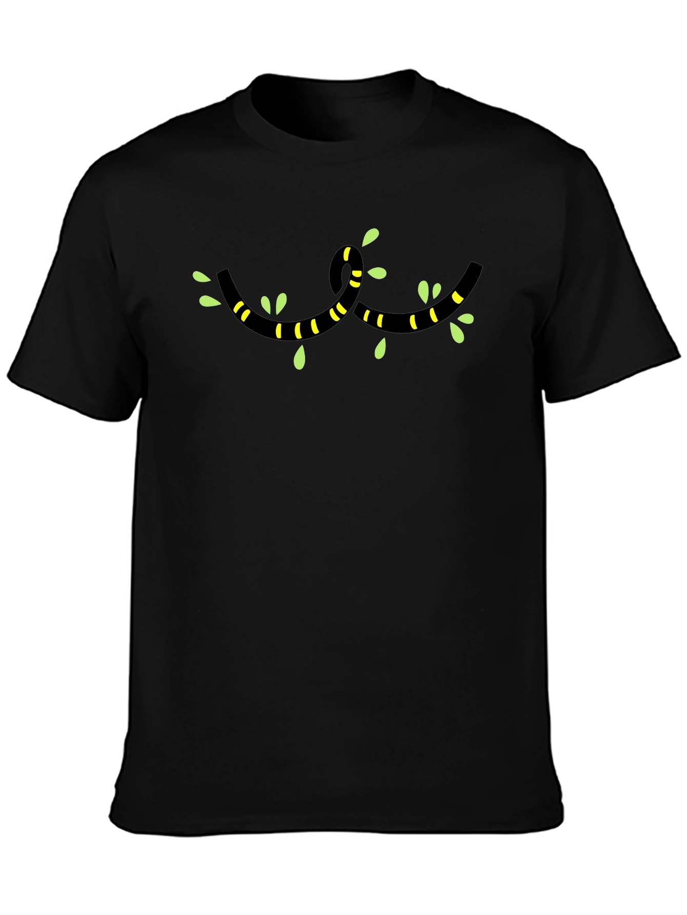 Striped Worm Vine T-Shirt - Unique Graphic Tee