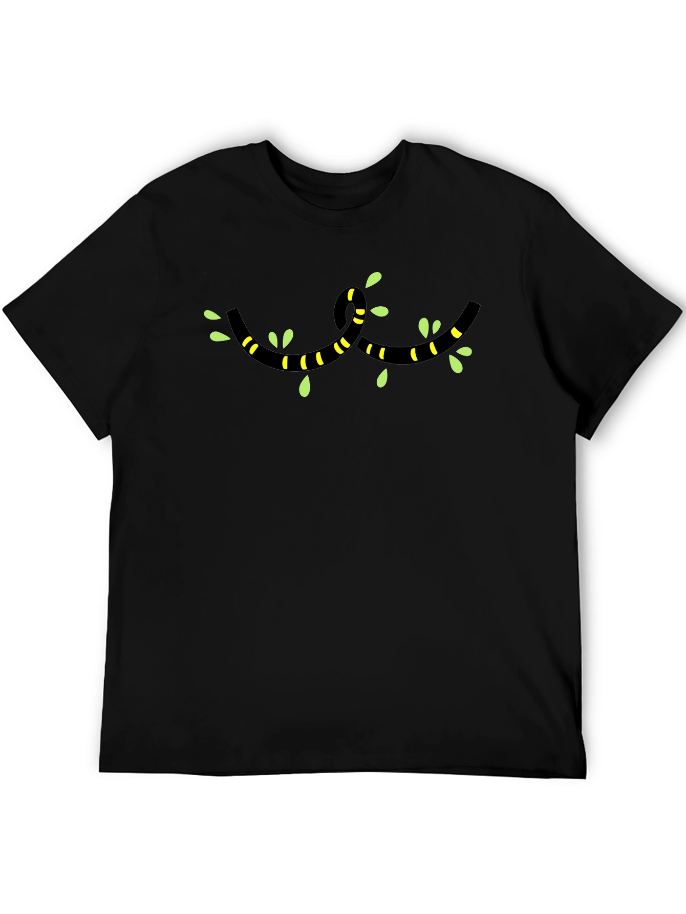 Striped Worm Vine T-Shirt - Unique Graphic Tee