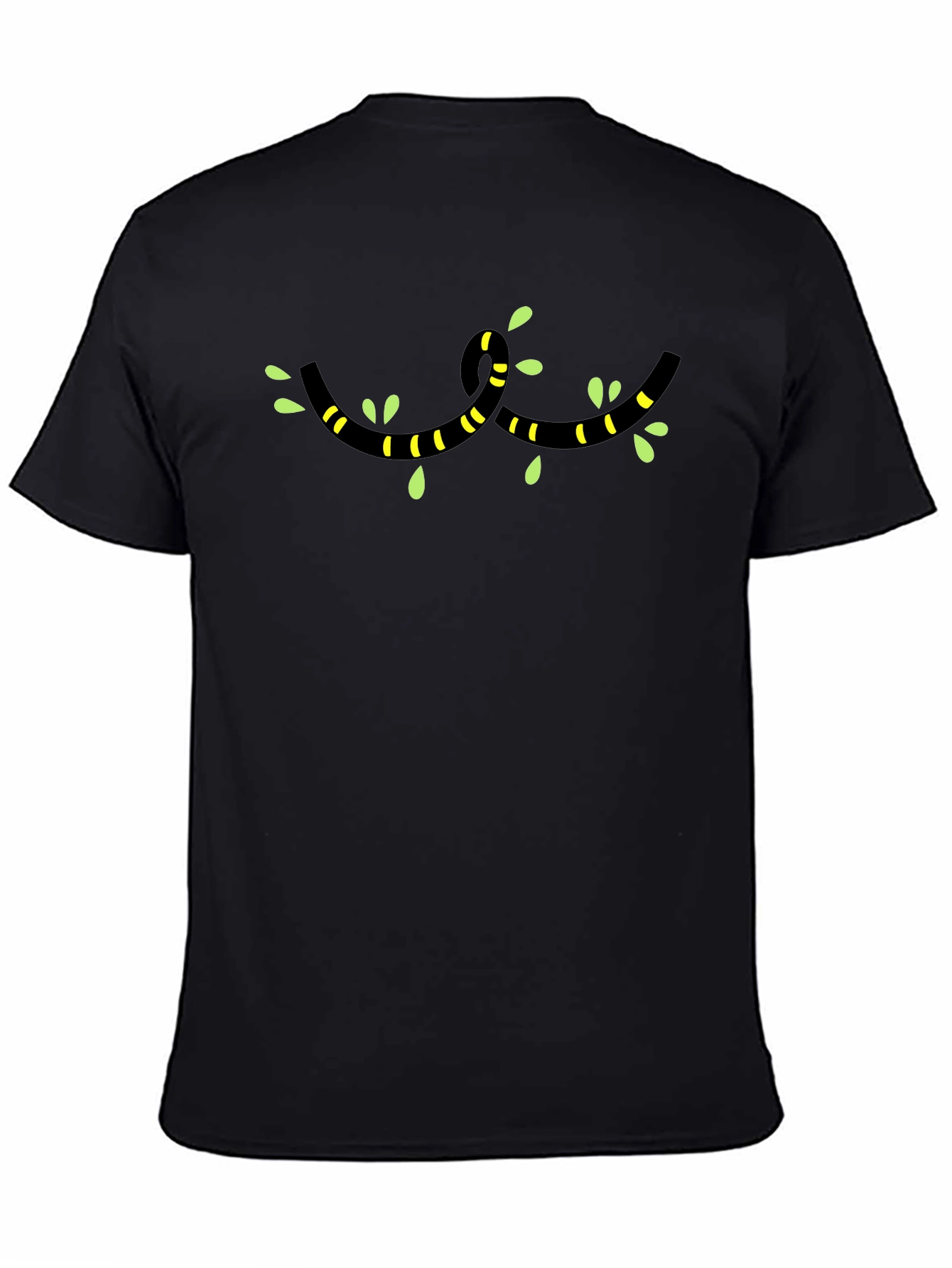 Striped Worm Vine T-Shirt - Unique Graphic Tee