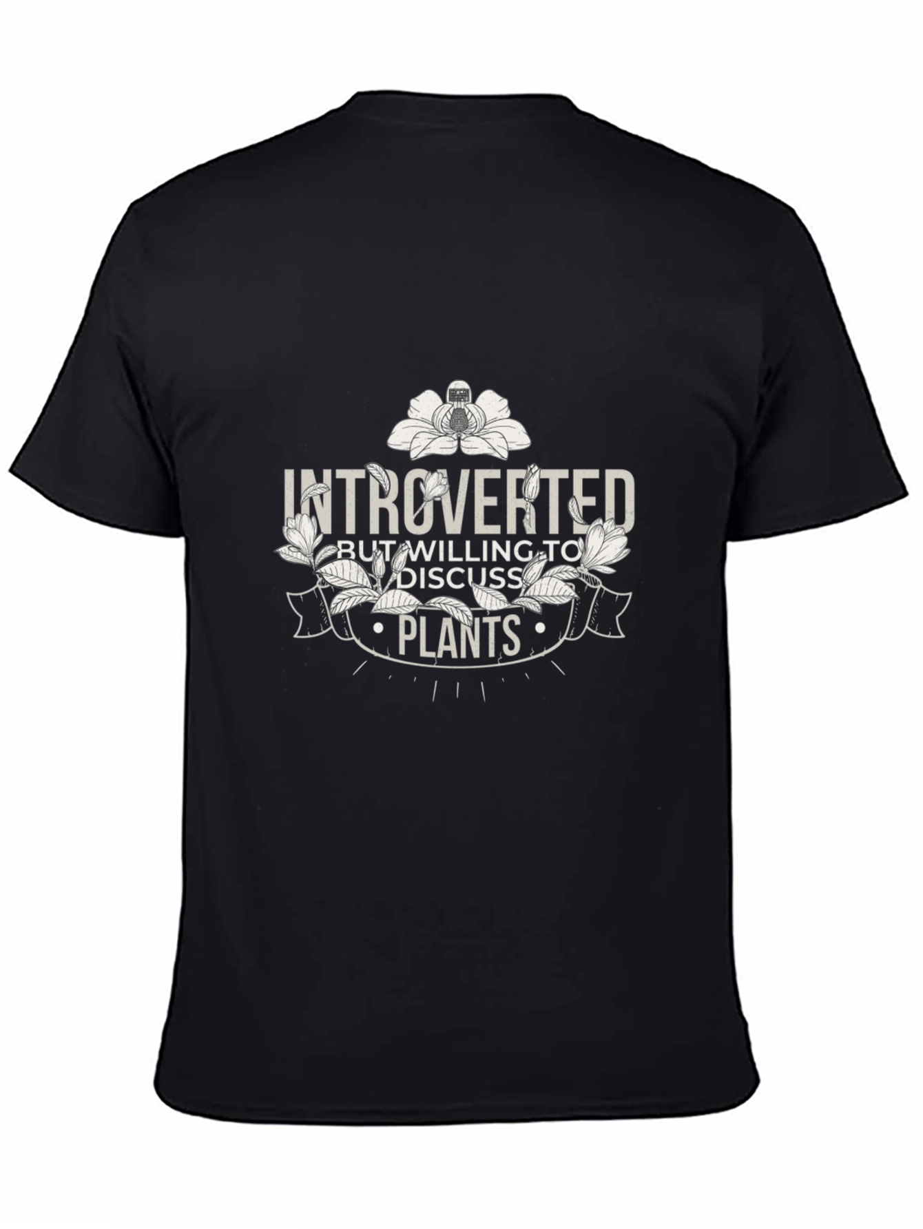 Introverted Plant Lover T-Shirt - Black