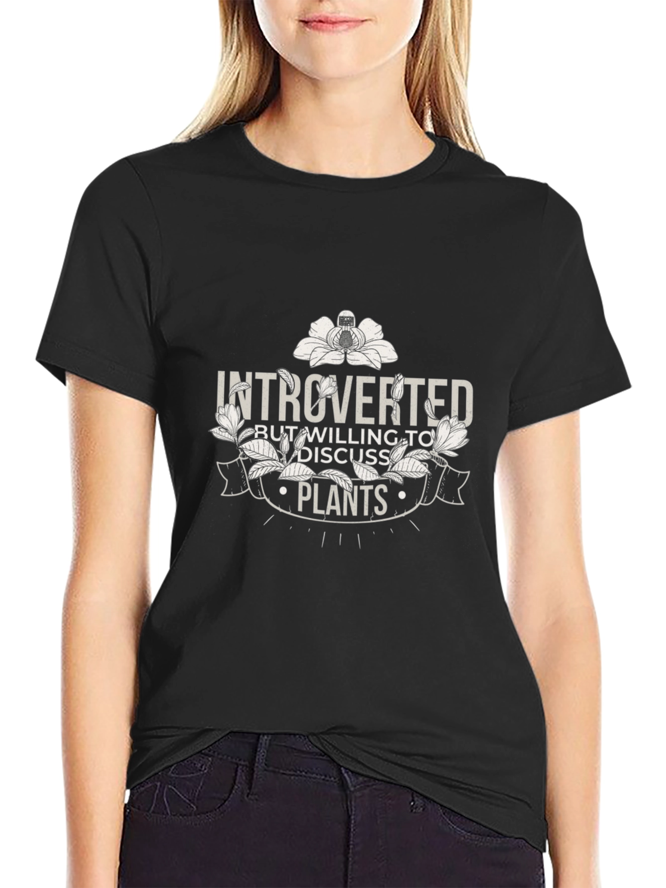 Introverted Plant Lover T-Shirt - Black