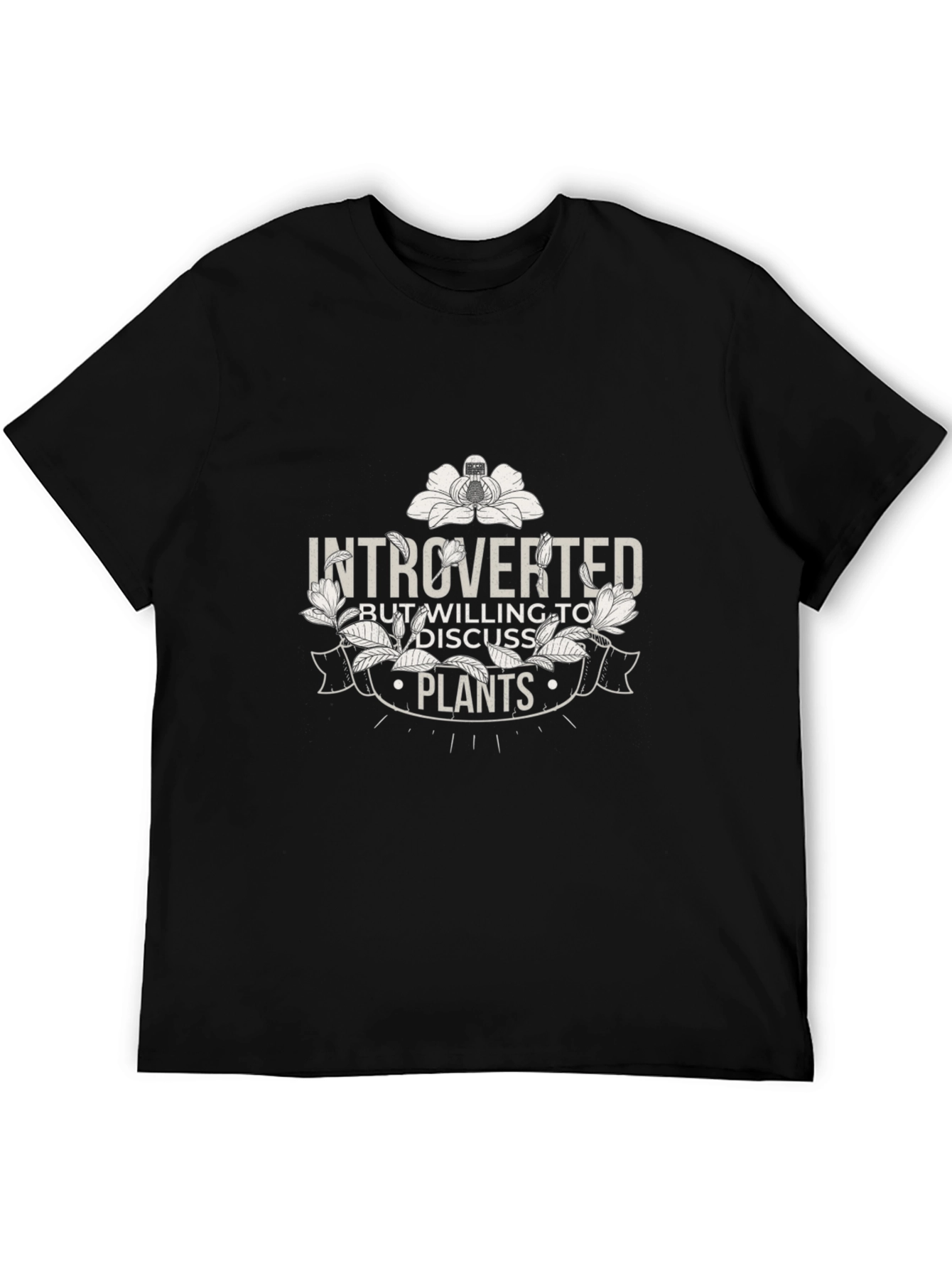 Introverted Plant Lover T-Shirt - Black