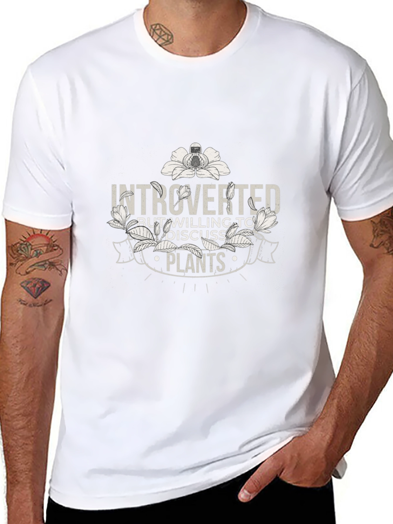 Introverted Plant Lover T-Shirt - Black