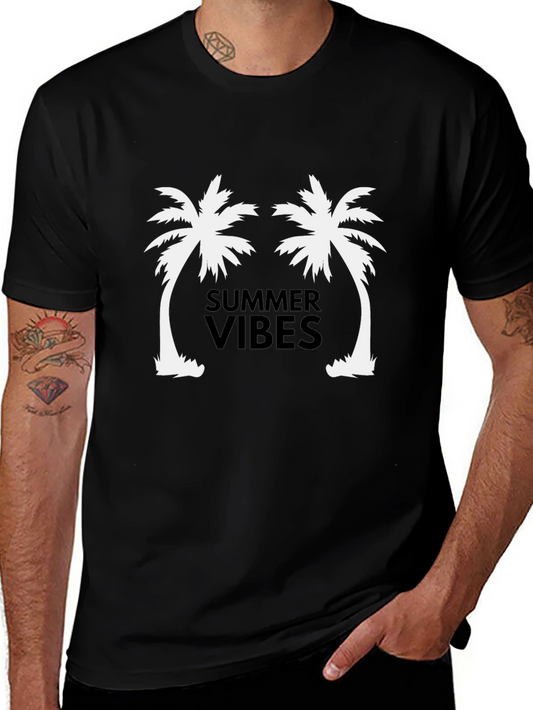 Summer Vibes Palm Tree Graphic Tee