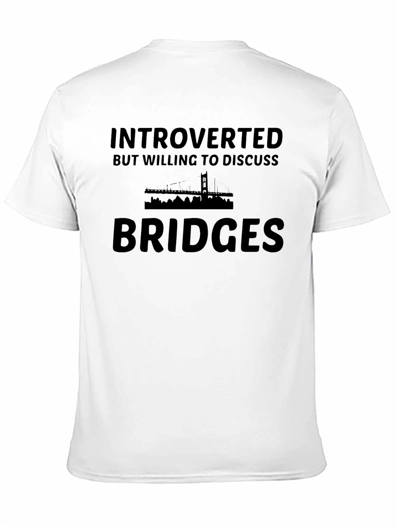 Introverted Bridges Graphic T-Shirt - Black