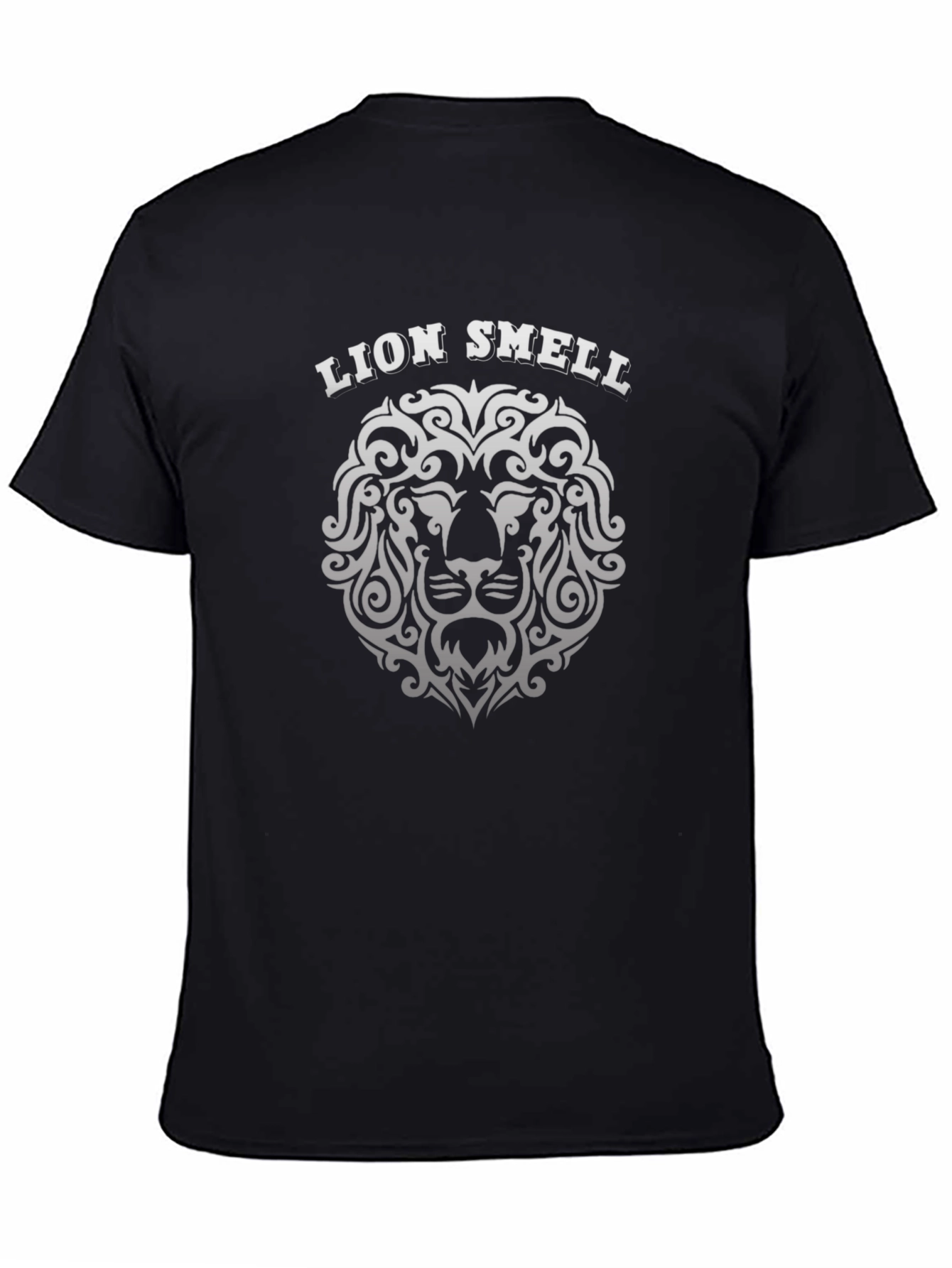 Lion Smell Graphic Tee - Black Cotton T-Shirt