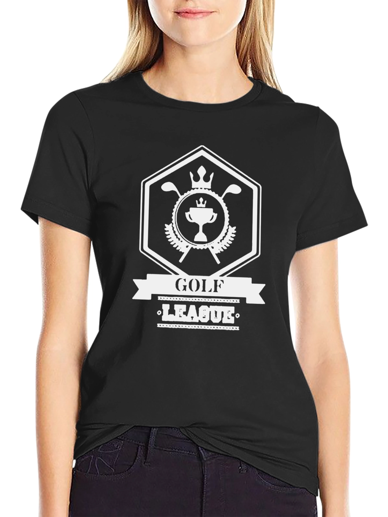 Golf League Black T-Shirt