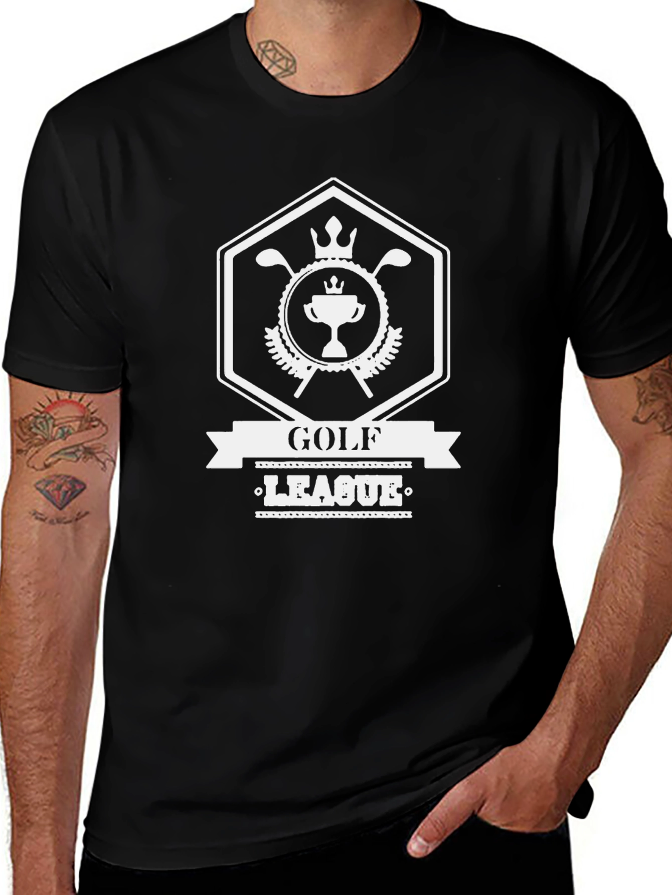 Golf League Black T-Shirt